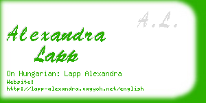 alexandra lapp business card